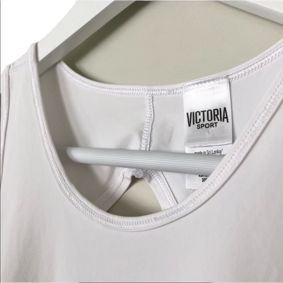 VICTORIA SPORT Twisted Mash Back Workout Tank Top Sleeveless White Sz XS - Picture 12 of 14